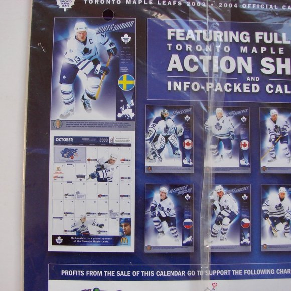 Toronto Maple Leafs NHL 2003 2004 Calendar SEALED Sundin Domi Collectible - Picture 5 of 6